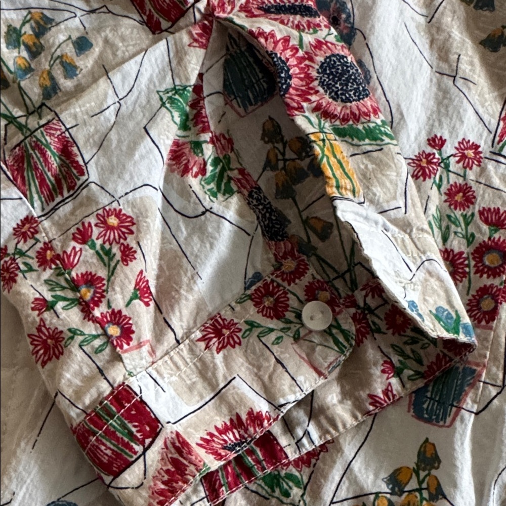 Floral Button Down Shirt - Multicolor - Picture 4 of 7